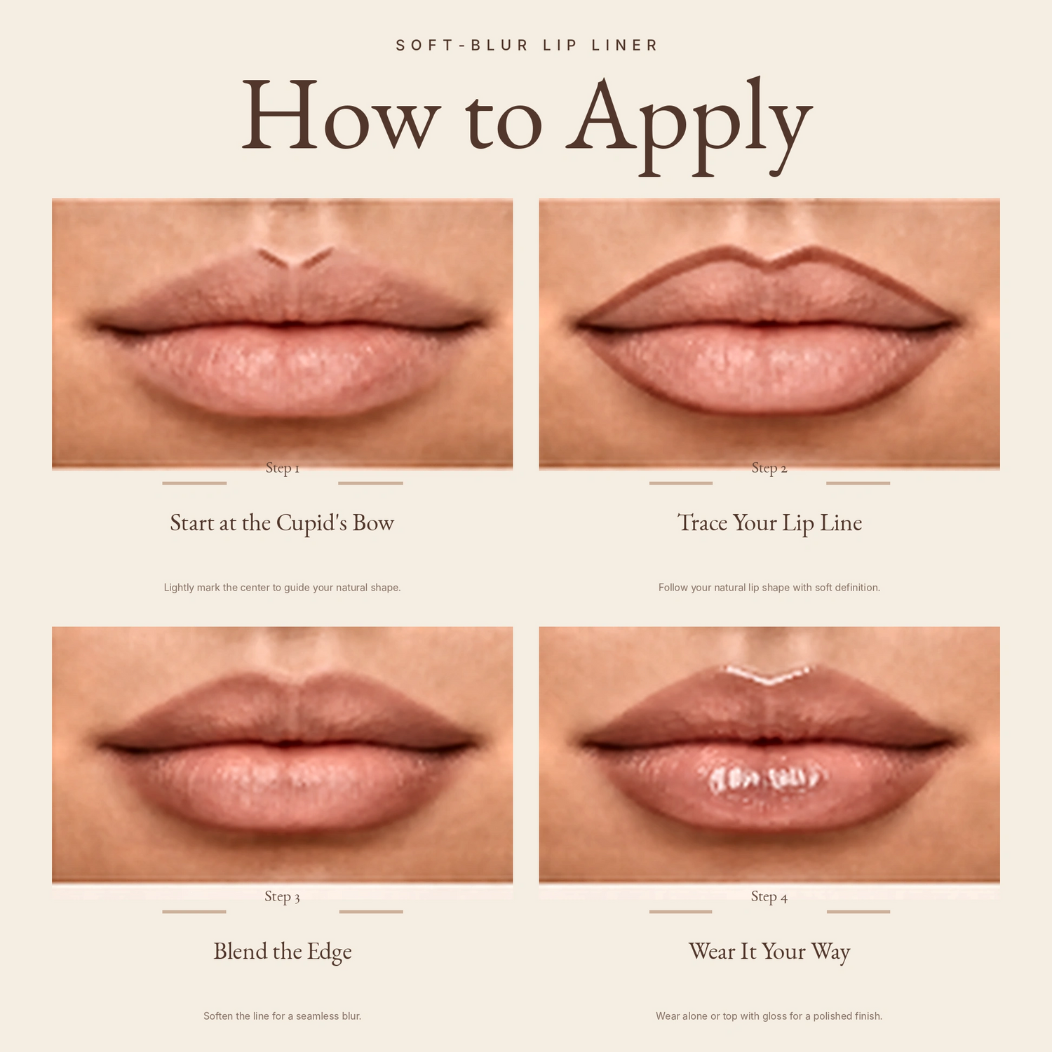 How to apply lip liner