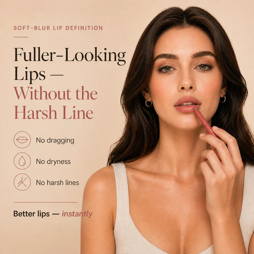 Fuller-looking lips without harsh lines